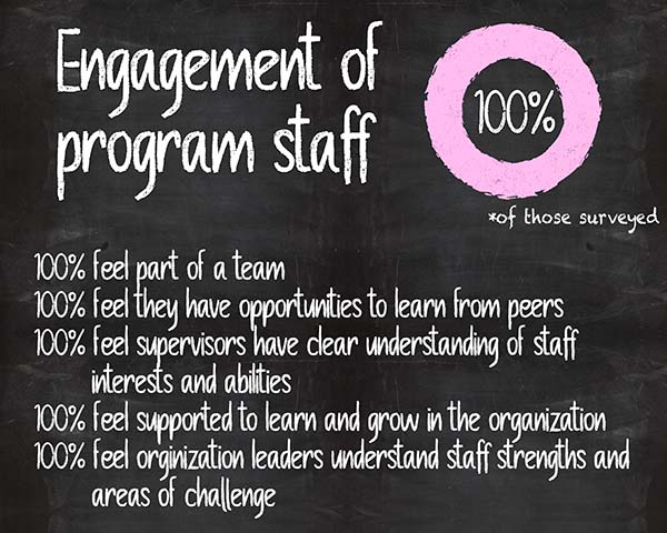 100% of surveyed staff