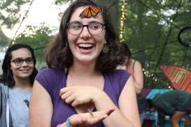 girl with butterfly